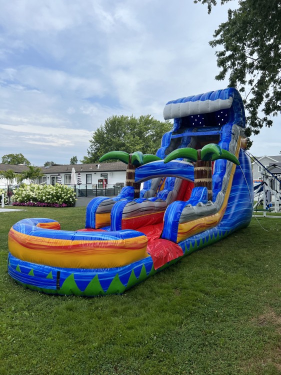 18ft Tropical Fire Water Slide