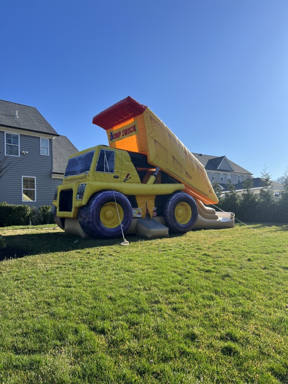 Dump Truck Construction Bounce House w/ Slide