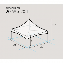 20' x 20' High Peak Frame Tent