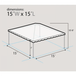 dim 15' x 15' Frame Tent