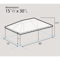 dim 15' x 30' Frame Tent