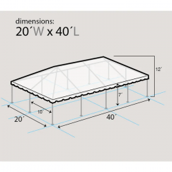 dim 20' x 40' Frame Tent